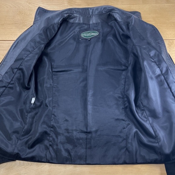 Vintage Overland Women's Black Suede Leather Jacket‎ Sz 6 Western Cocktail Fancy - Picture 8 of 13